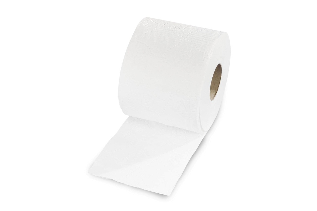 Toilettenpapier Langblatt, hochweiss, 3-lagig 250 Blatt, Semy Top, Zellstoffpapier, motivgeprägt, 9x8 Rollen - Bild 2