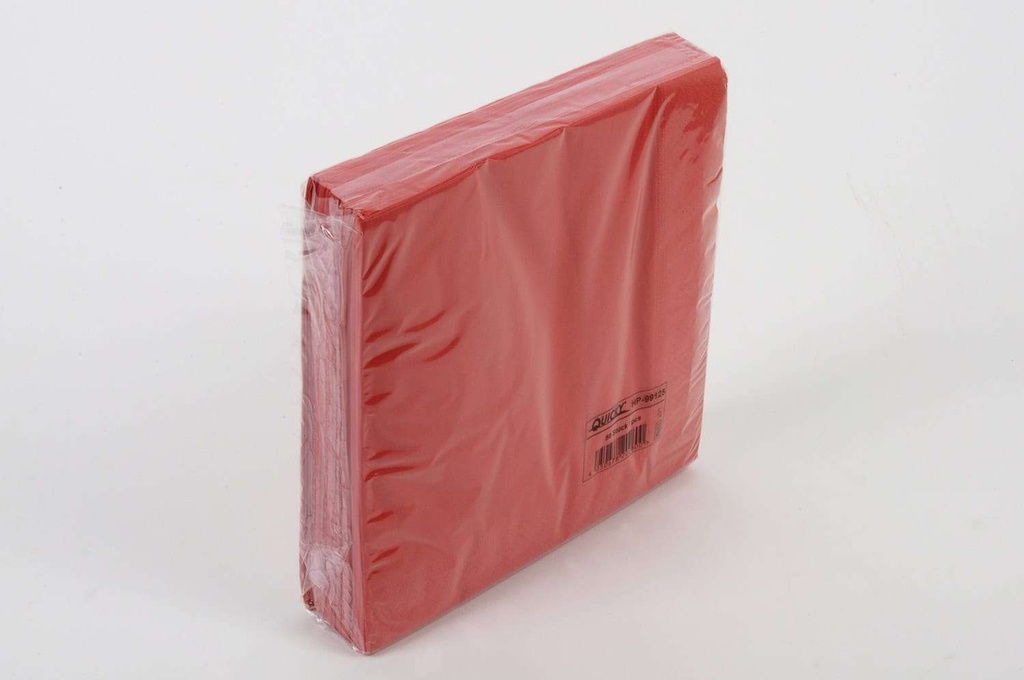 Zelltuchserviette, ROT, Quicky, 40x40 cm, 2-lagig, 1/4 Falz, 100 % Zellstoff, 28 Pack x 50 Stück, 1.400 Stück