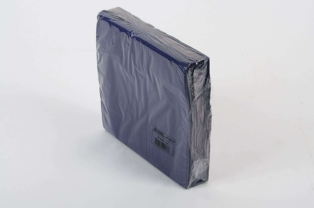 Zelltuchserviette, BLAU, Quicky, 40x40 cm, 2-lagig, 1/4 Falz, 100 % Zellstoff, 28 Pack x 50 Stück, 1.400 Stück