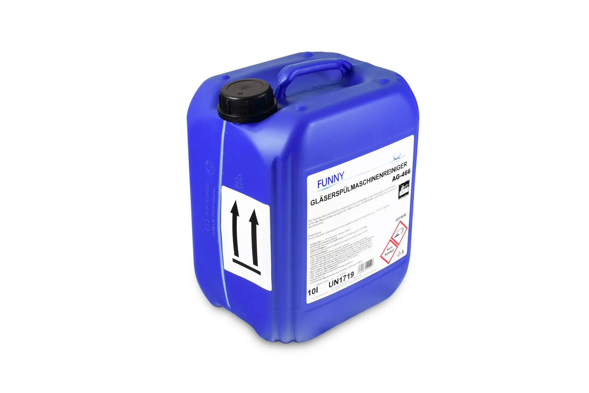 Gläserspülmaschinenreiniger, 10 Liter, 12 kg Kanister, Funny, pH-Wert:14, Gefahrengut UN1719, 30Punkte je 10 Liter, VOC-Gehalt:0% - Bild 3