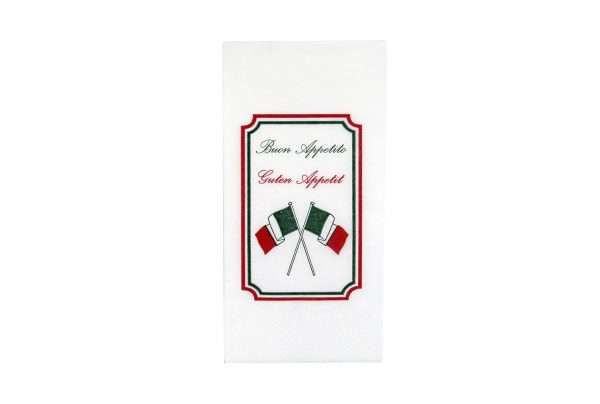 [AIO252822] Serviette Italien Flagge 40x40cm 2-lagig 1/8 Buchfalz - 2400 Stück
