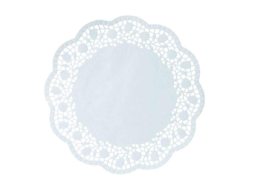 [AIO240810] Tortenspitzen rund - 2000 Stück  weiß (Ø 10cm)