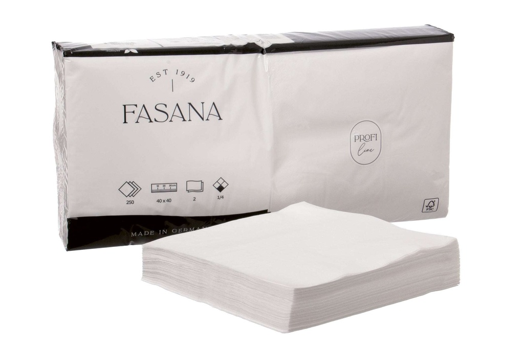 [AIO240249] Serviette 40x40cm 2-lagig  - 1500 Stück (1/4 Falz)