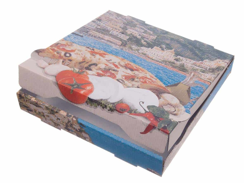 [AIO333636] Pizzakarton Positano NYC - 100 Stück (20 x 20 x 4 cm)