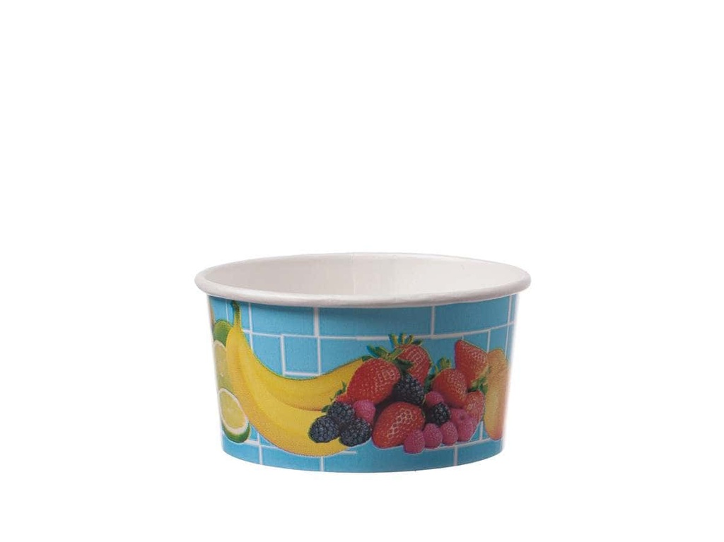 [AIO238140] Eisbecher Pappe Motiv Früchte 140ml - 2000 Stück