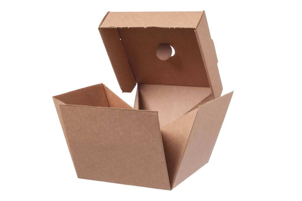 [AIO234894] Faltbare Hamburger Burger Box Pappe 120x120x100mm - 100 Stück (120x120x100mm)