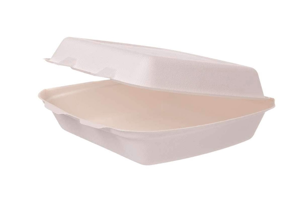 [AIO234092] Menübox ungeteilt Bagasse IP4 1681BG 244x208x70mm - 200 Stück (2-geteilte)