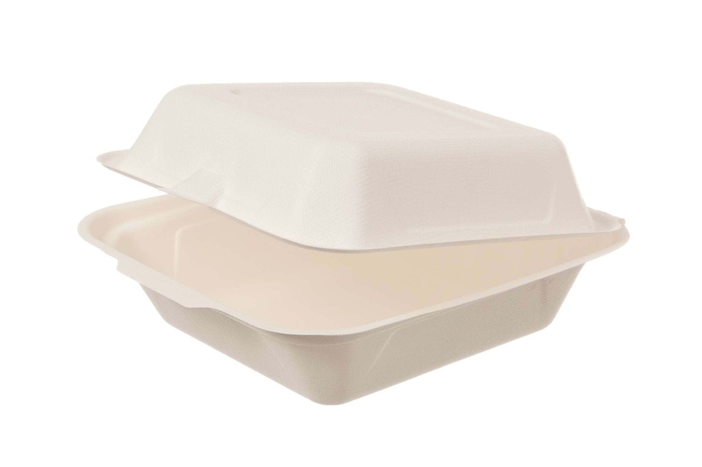 [AIO234088] Hamburger Burger Box Bagasse IP6XL 1509 BG 193x185x78mm - 300 Stück