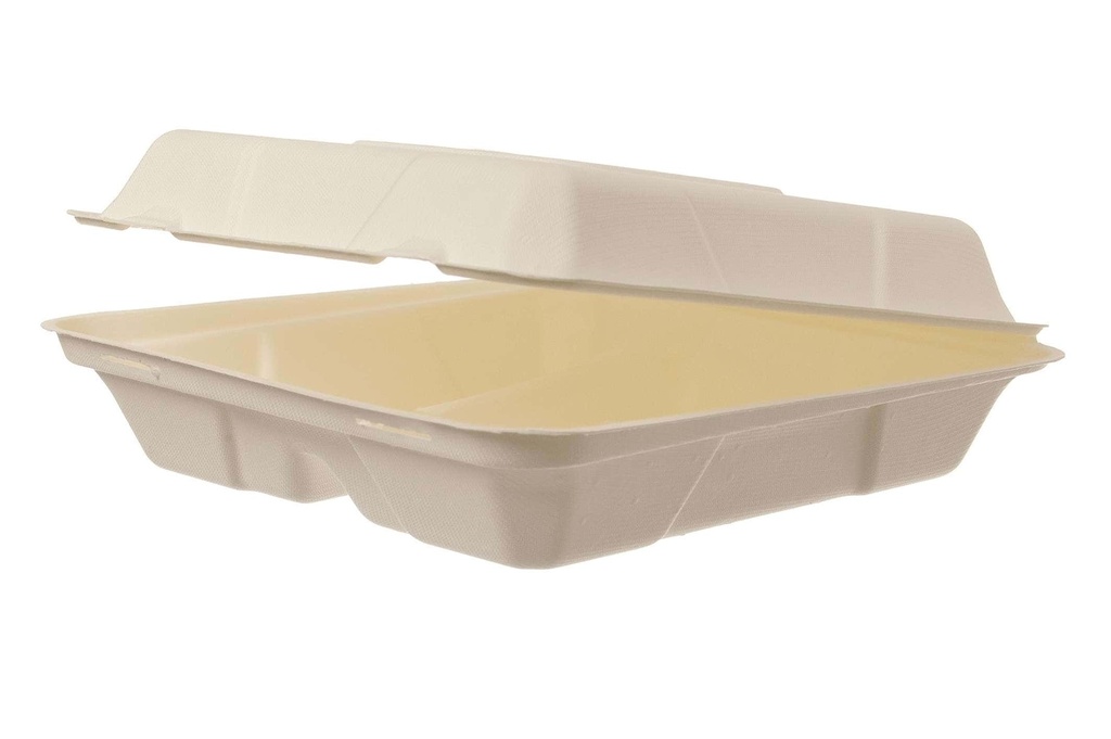 [AIO234078] Menübox 2-geteilt Holzfaser 230x230x74mm - 200 Stück