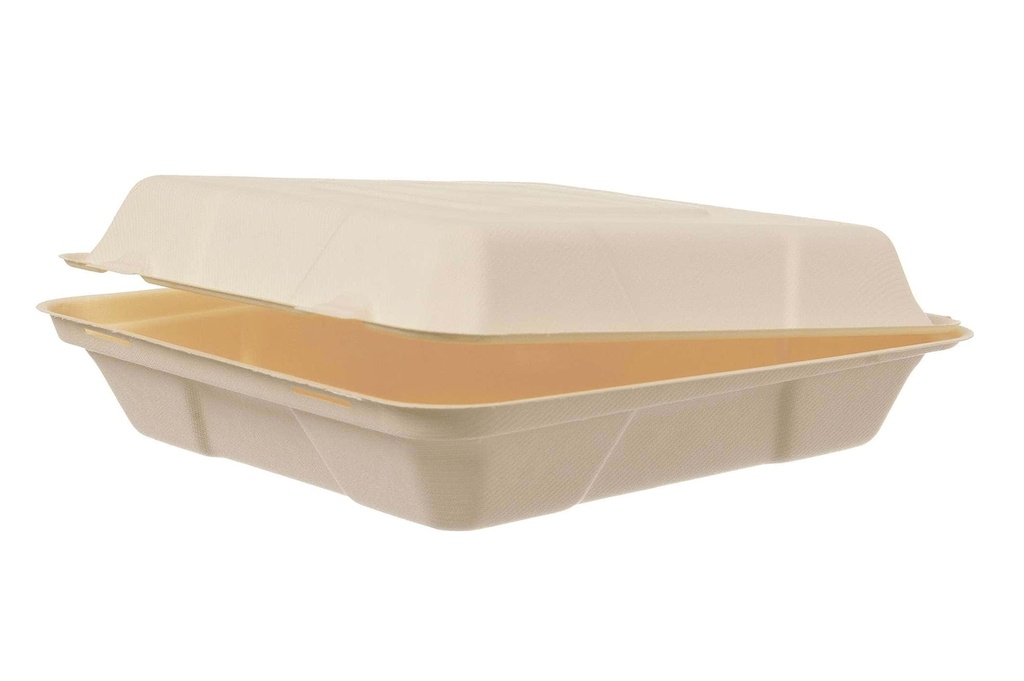 [AIO234064] Menübox groß  Holzfaser 245x245x75mm - 200 Stück (3-geteilt)