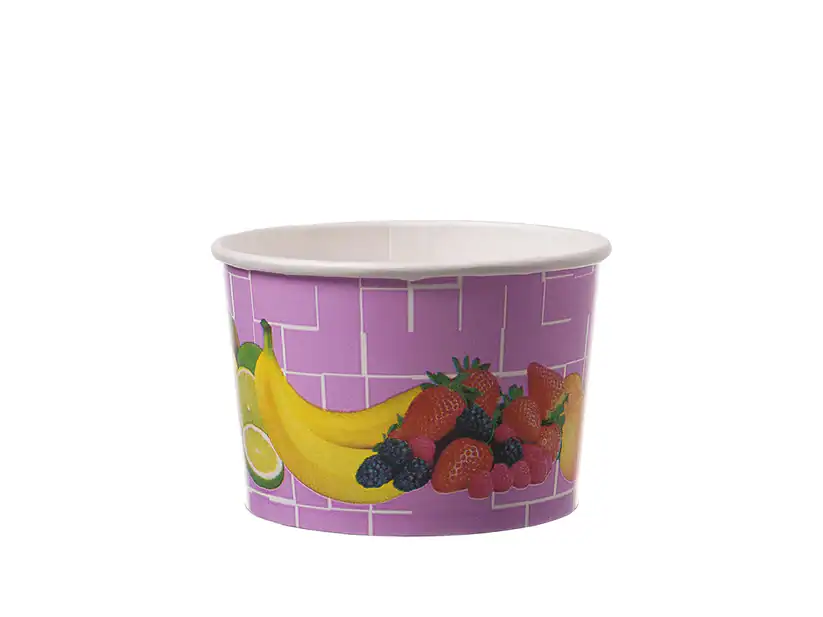 [AIO230813] Eisbecher Pappe Motiv Früchte (220ml)