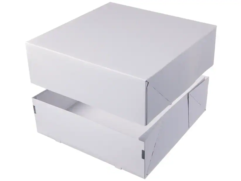 [AIO173311173312] Tortenkarton inkl. Deckel 328x328x108mm weiß - 25 Stück
