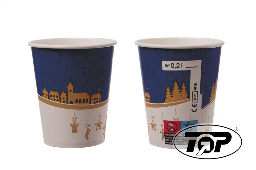 [AIO230471] Bio Trinkbecher Glühweinbecher 0,20l Pappe - 1500 Stück