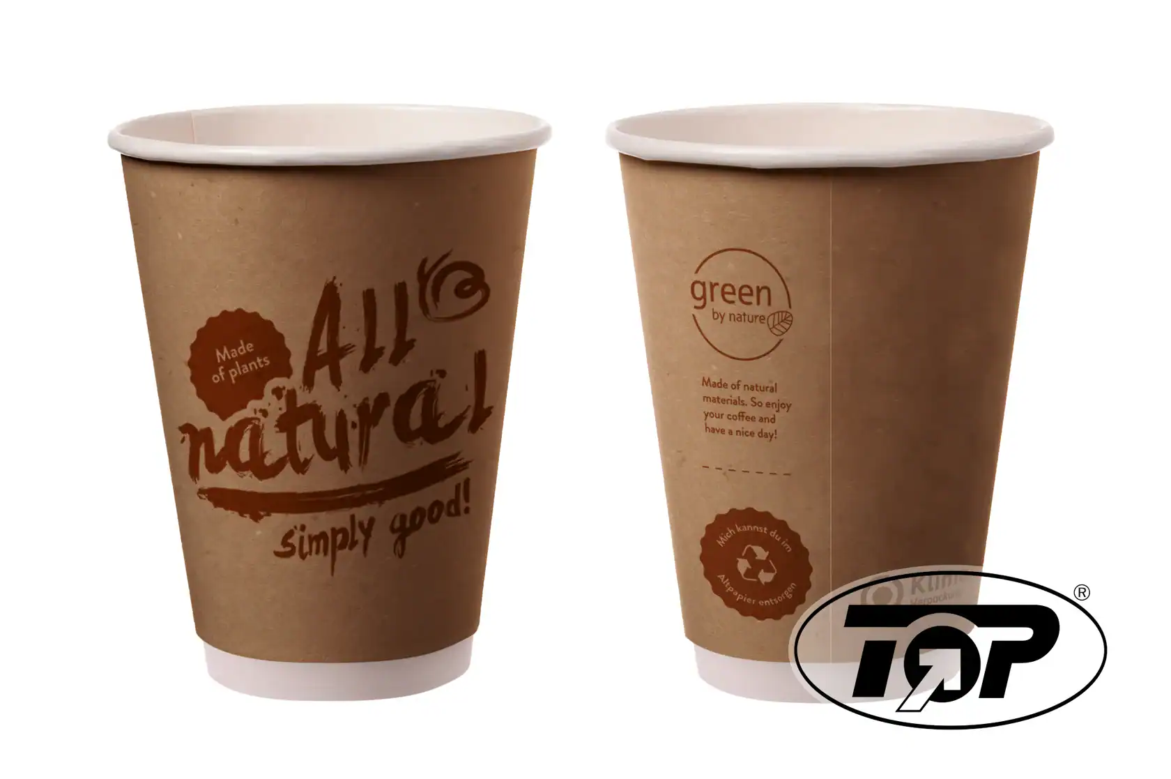 [AIO230837] Bio Kaffeebecher To Go Recycle Me (0,20l Ø 80mm)