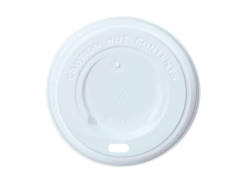 [AIO230621] Kaffeebecher To Go Becher Deckel PS weiß (79,5mm)
