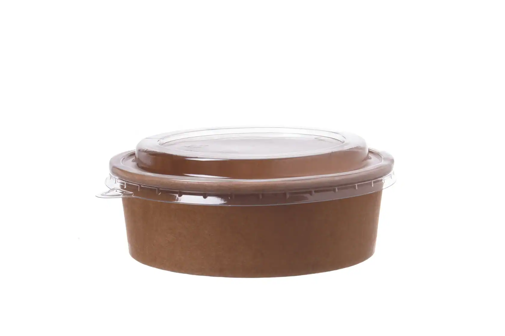 [AIO270495270498] Einweg Salatschale mit Deckel braun (1000ml)