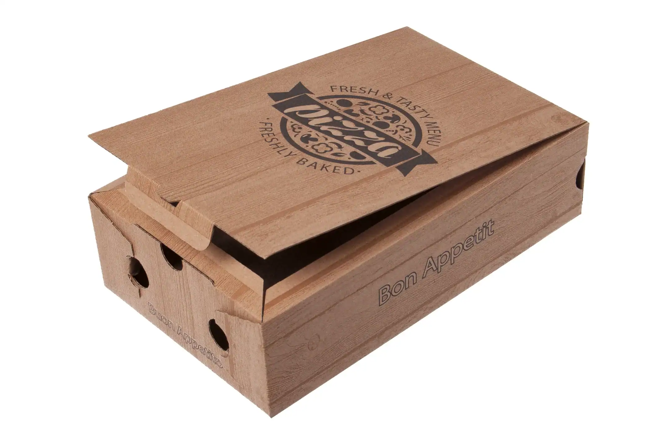 [AIO336778] Pizzakarton 7x8x28 Braun Fresh&Tasty Rollo - 200 Stück