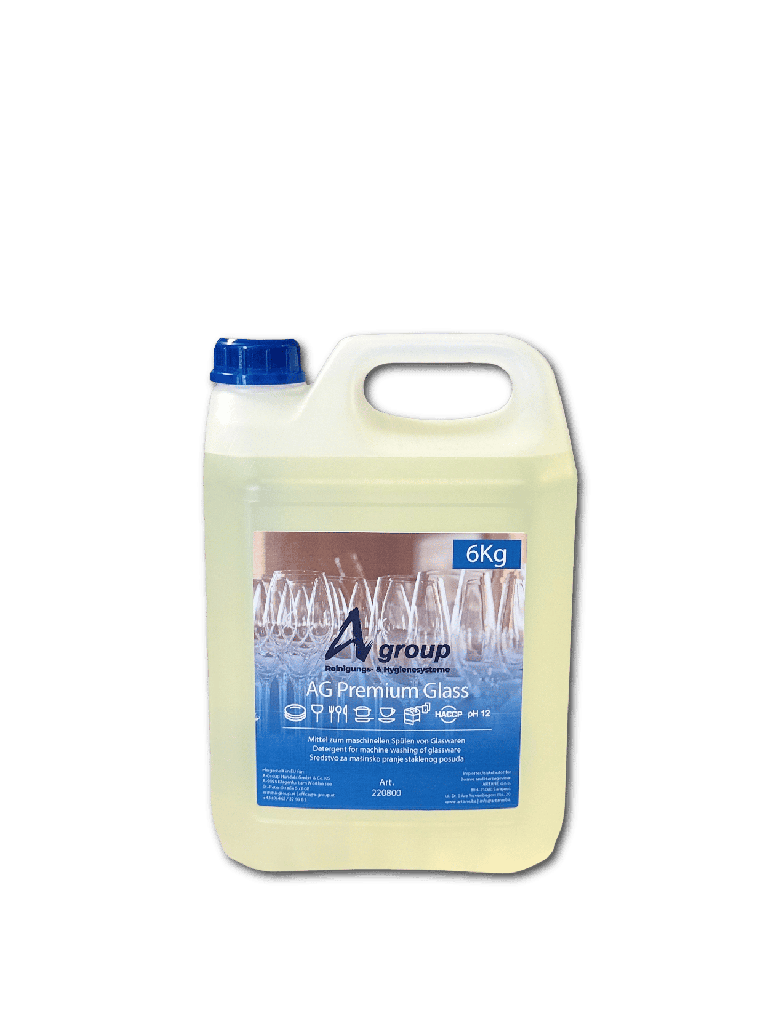[AG-220800] AG Premium Glass 6 KG, Professionelle Maschinenreinigung vorwiegend für Glasgeschirr