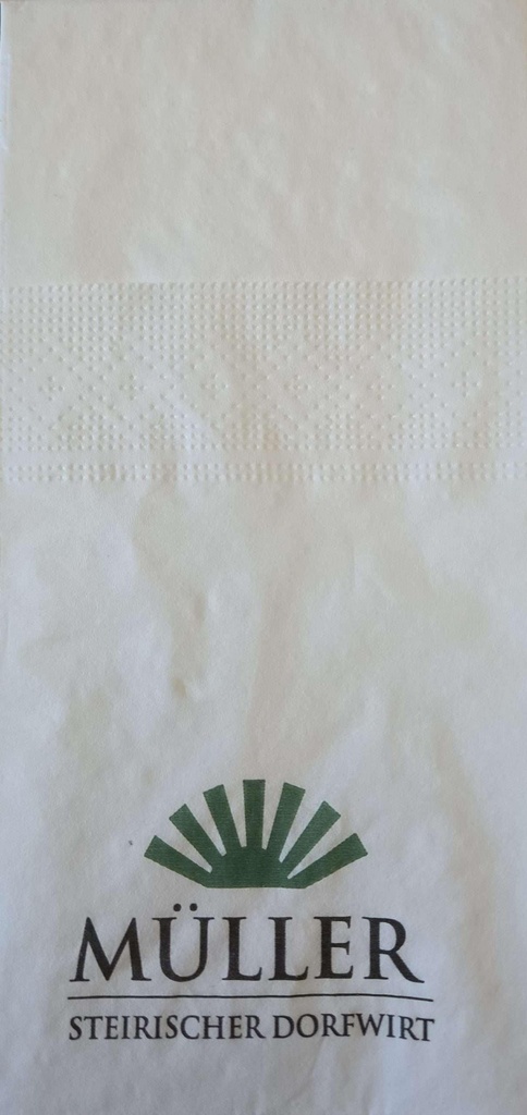 [ST-2342-1] Werbedruck Bestecktaschen Zellstoff "Soft Point" mit Ihrem LOGO 39x38 cm, weiss, 2 lagig, 1/8-Falz, 1-2 farbiger Neudruck, 50.000 Stück