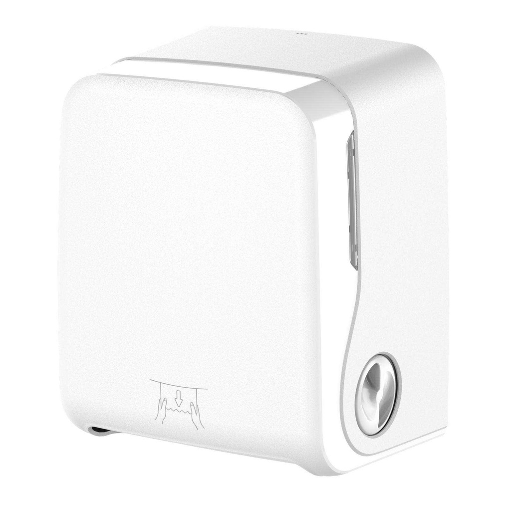 [ST-88544] Manueller Handtuchrollenspender AUTOCUT mit automatischer Blatttrennung und Adapteraufnahme, Für Rollengröße 21 cm breite, weiss, Kunststoff, 290x363x220 mm, Semy Top