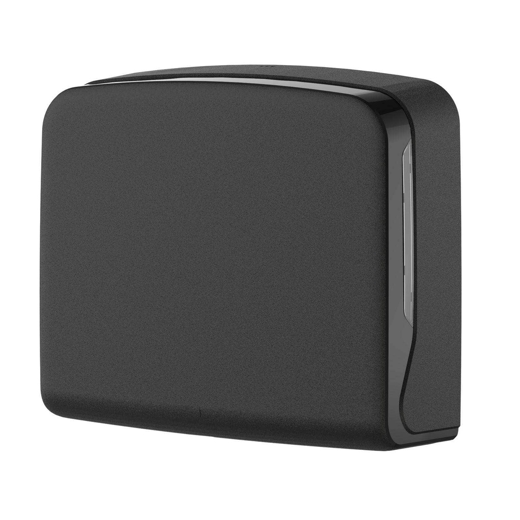 [ST-88570] Handtuchspender Mini, Interfold,  Füllgröße  25,5x8x20 cm, Füllmenge ca. 300 Blatt, schwarz, Kunststoff, 283x249x100 mm, Semy Top