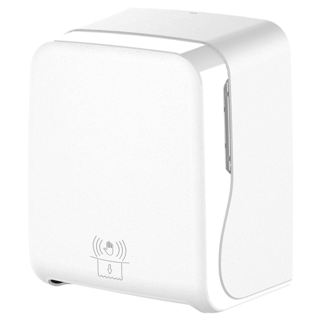 [ST-88546] Sensor Handtuchrollenspender automatisch mit berührungslosem Sensor, Für Kerngröße 4 cm, Für Rollengröße 20x20-21 cm, mit Batteriebetrieb 4xD LR20 oder DC6V/2A, weiss, Kunststoff, 290x363x220 mm, Semy Top