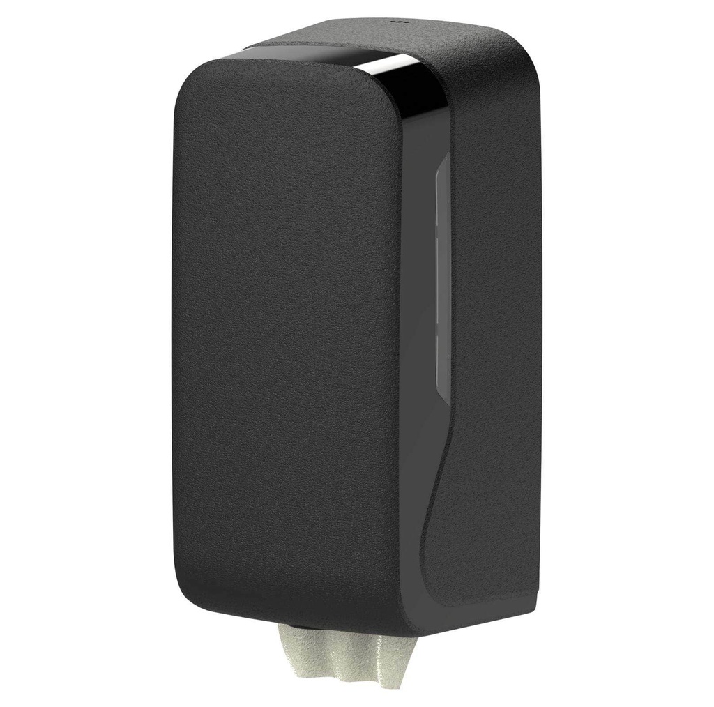 [ST-88564] Einzelblatt Toilettenpapierspender mit Kontrollfenster, Füllmenge ca 500 Blatt, Füllgröße 110x110x240mm, schwarz, Kunststoff, 290x148x125 mm, Semy Top