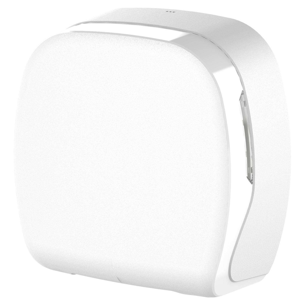 [ST-88550] Jumbo Toilettenpapierspender für Jumbo Rollen mit Kontrollfenster, Für Kerngröße 45-80 mm, Für Rollengröße bis 25 cm, weiss, Kunststoff, 284x286x129 mm, Semy Top