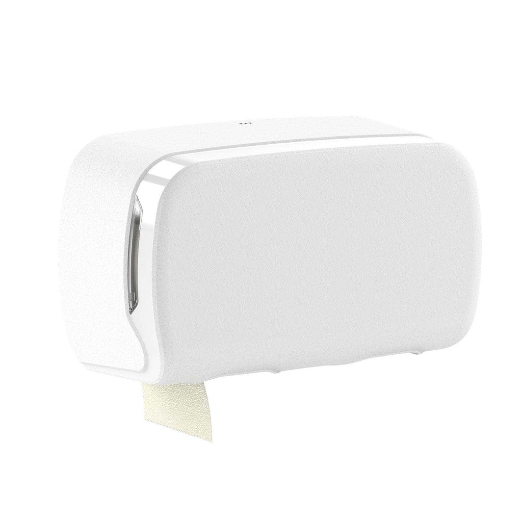 [ST-88535] Toilettenpapierspender für 2 Rollen für Kerngröße 25/60mm, Rollengröße bis 13,5 cm Durchmesser, weiss, Kunststoff, 298x170x113 mm, Semy Top