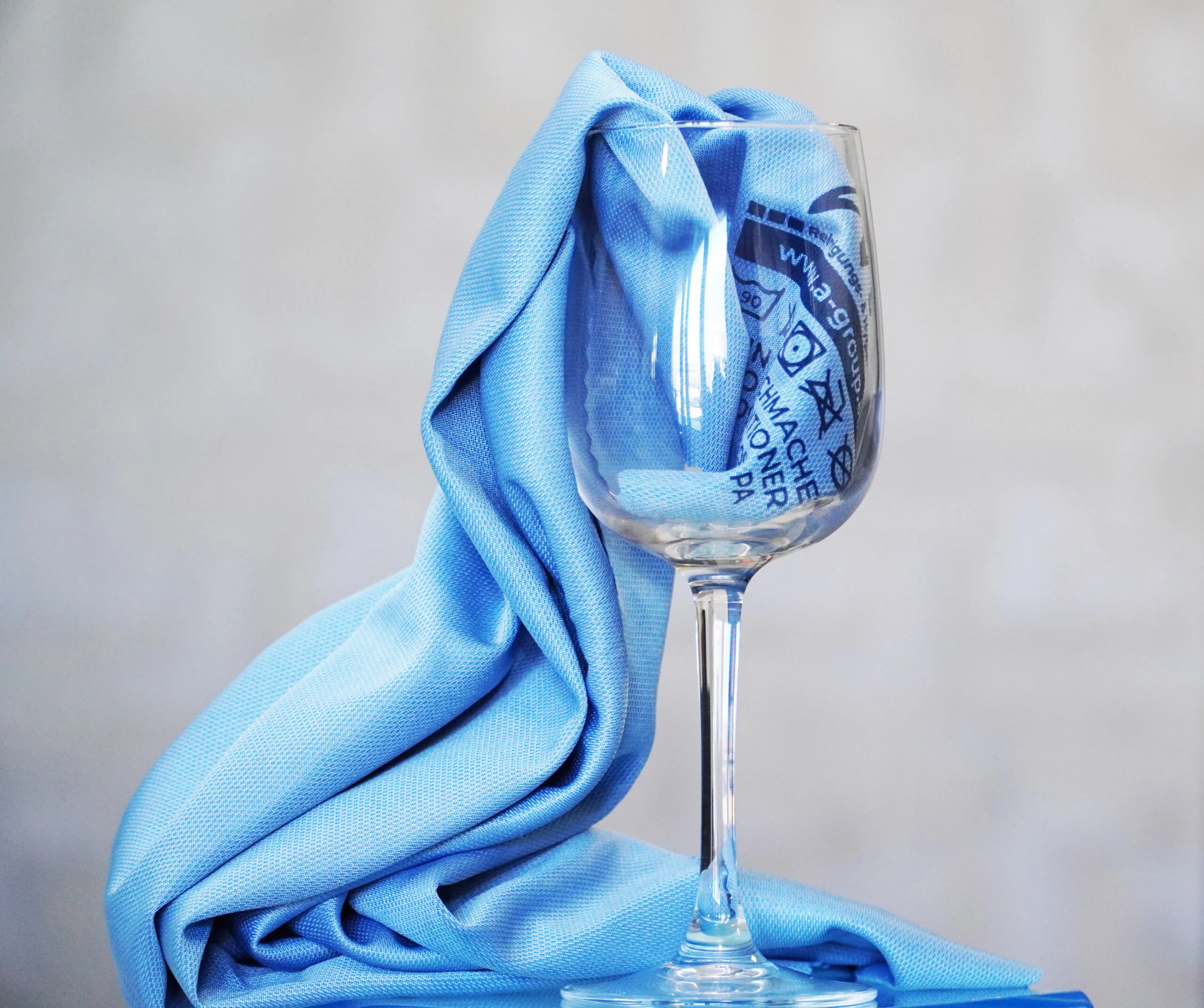 Magic Zaubertuch Zick Zack Mikrofaser Fenster &amp; Poliertuch, Blau, 50x70 cm, ca. 200 g, Ultraschallschnitt, 10 VE pro Packung - A-Group