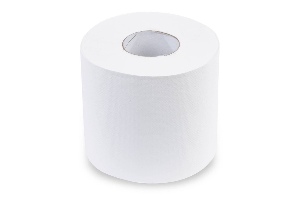 [FAG-025-1.Palette] Jumbo Toilettenpapier 2 lagig, Funny, Zellstoffpapier, weiss, geprägt, Spiralkern zur Innenabwicklung, 15,2 cm (Einzel)