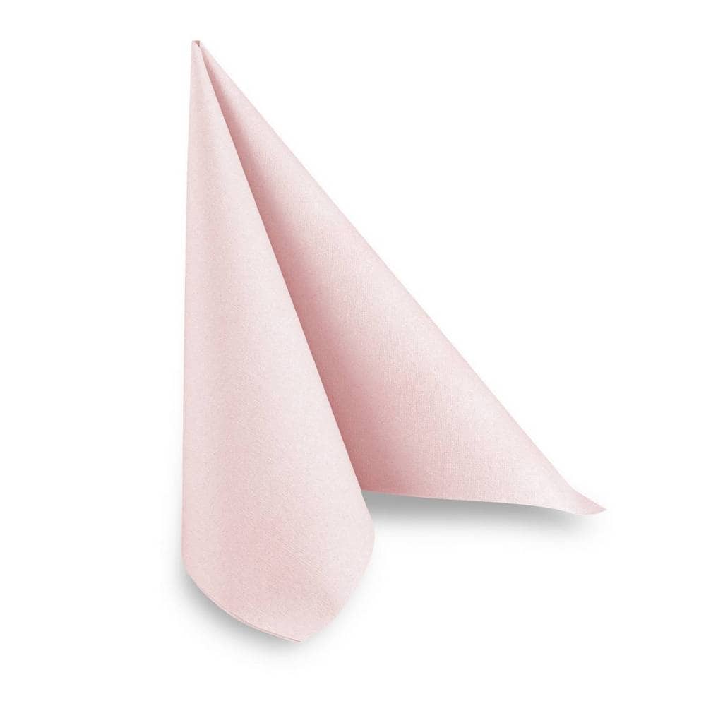 [HP-992314] AIRLAID-Serviette, ZART ROSA, 40x40 cm, 1/4 Falz, Quicky, 16 Pack x 50 Stück, 800 Stück