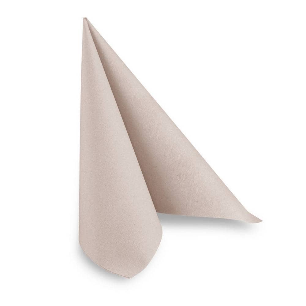 AIRLAID-Serviette, GREIGE, 40x40 cm, 1/4 Falz, Quicky, 16 Pack x 50 Stück, 800 Stück