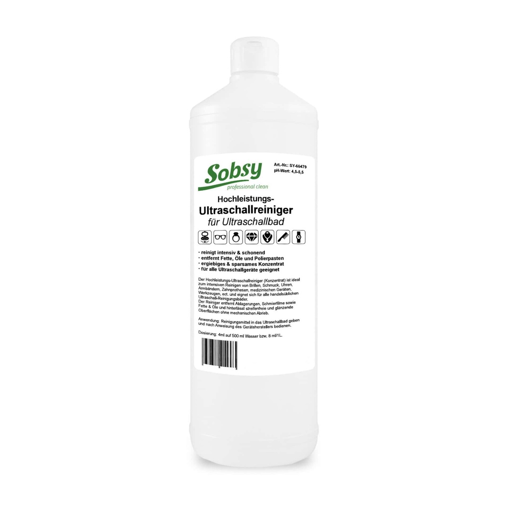[Sobsy SY-66479] Ultraschallreiniger - Hochleistung, reinigt intensiv und schonend, pH-Wert: 4,5-5,5, 6x 1 liter, Sobsy,