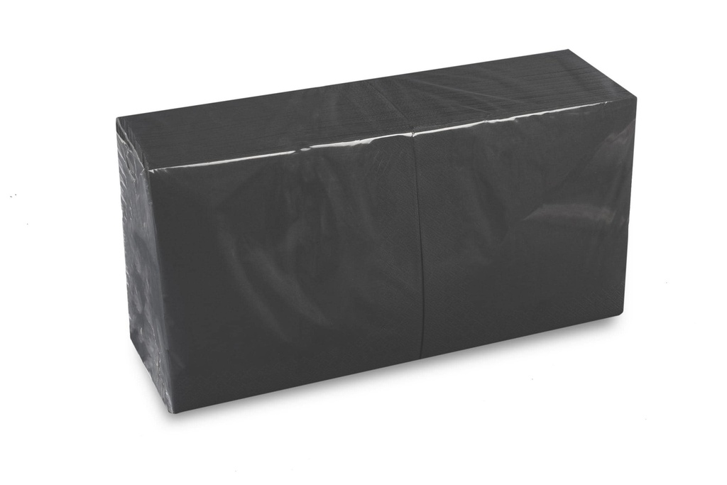 [Funny AG-136] Zelltuch-Serviette 40x40 cm, 3-lagig, 1/4 Falz, SCHWARZ, Funny, 1.000 Stück