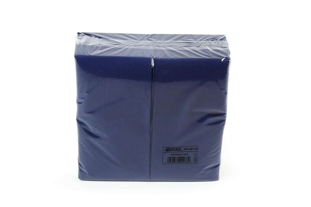 [HP-99116] Zelltuch-Serviette 40x40 cm, 2-lagig, 1/8 Falz, BLAU, Quicky, 1.400 Stück
