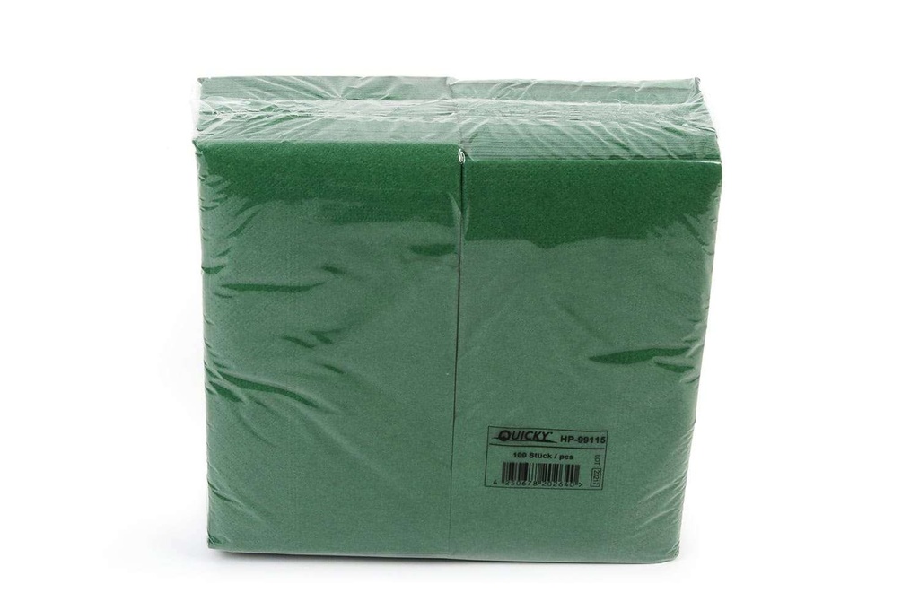 [HP-99115] Zelltuch-Serviette 40x40 cm, 2-lagig, 1/8 Falz, GRÜN, Quicky, 1.400 Stück