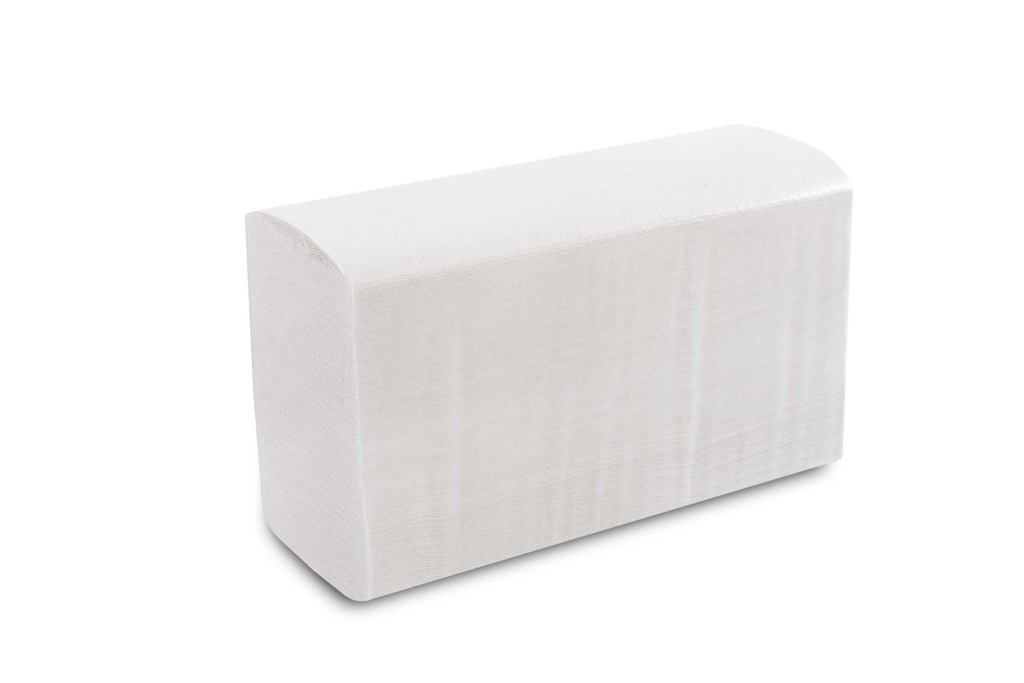 [Funny AG-064-3] Papierhandtuch, M-Falz, 1 lagig, weiss, Z-Interfold, Recyclingpapier, geprägt, 20,5 x 32 cm, Funny, 3.000 Stück, 1 Karton