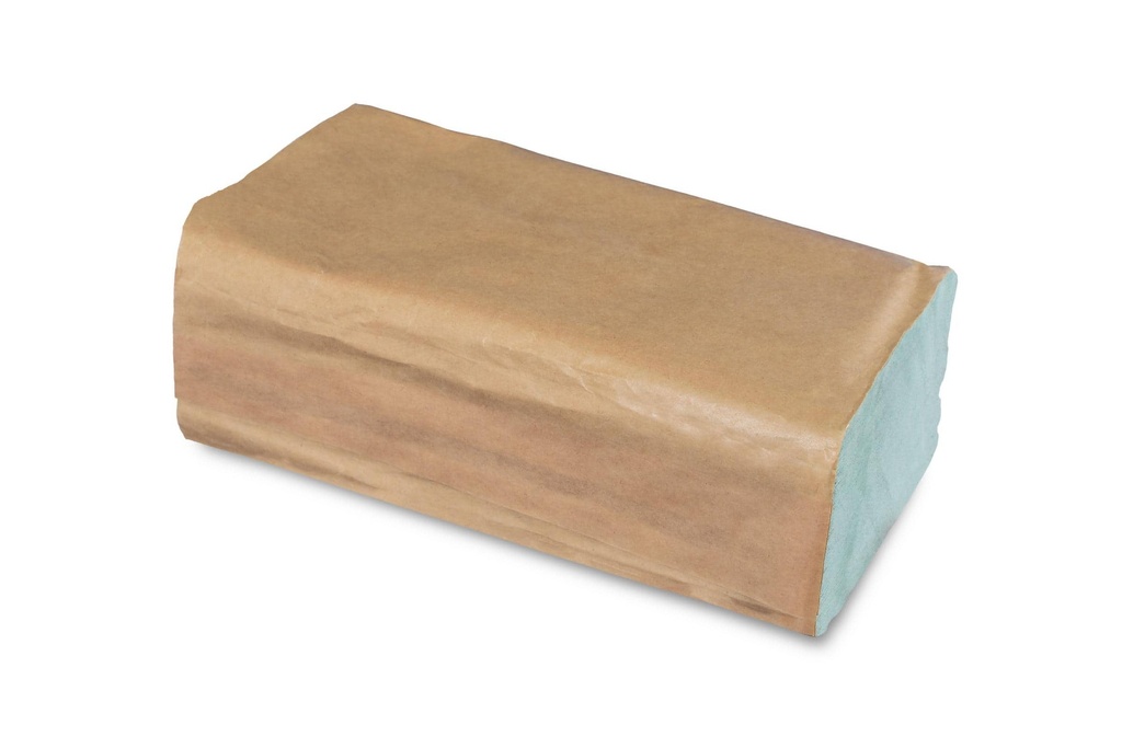 [Funny AG-065] Papierhandtuch, grün, ZZ/V-Falz, 1-lagig, Recyclingpapier, geprägt, Funny, 5.000 Stück, 1 Karton