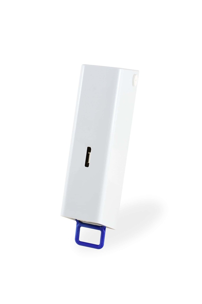[AG-575] Seifenspender für 500 ml Patronen, weiss, blauer Hebel