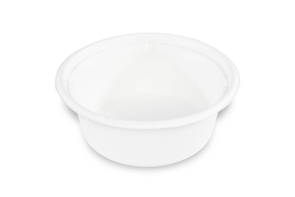 [SY-66361] Salatschale ohne Deckel, aus  Zuckerrohr, rund, 400 ml, weiss,  12x50 Stück / Karton
