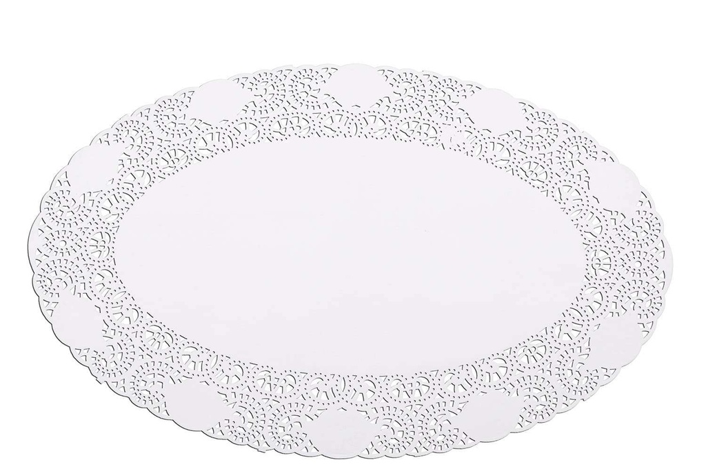 [ST-3092] Tortenspitzen OVAL, Weiss, 21x32 cm, 10x100 Stk, 1 Karton