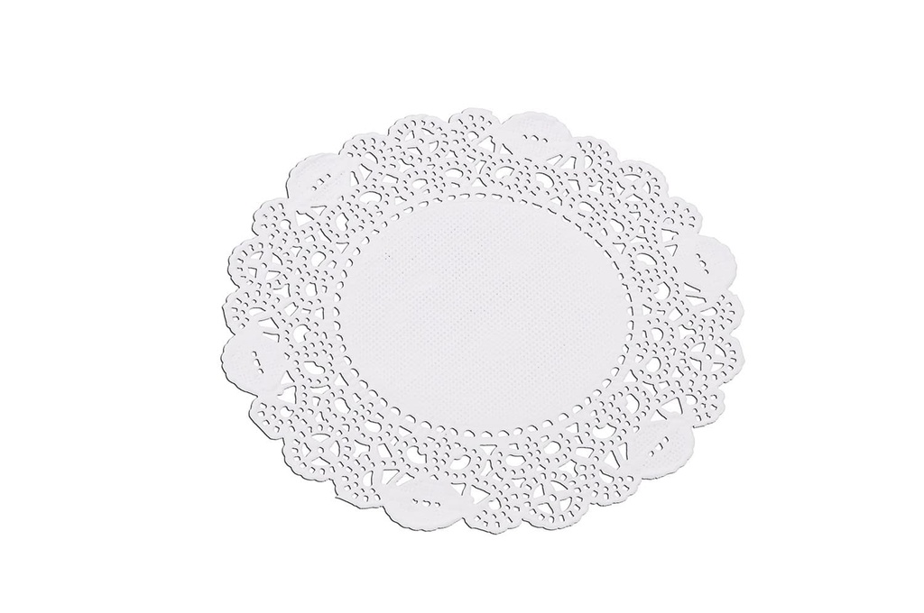 [ST-3000] Tortenspitzen RUND, Weiss, 9 cm, 20x100 Stk, 1 Karton