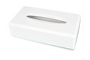 Kosmetikboxenspender, weiss, Semy Top, Kunststoff für Kosmetikschachteln (AG-052), für Tisch und Wand, für 100 Stück Tücher, 255x140x60 mm