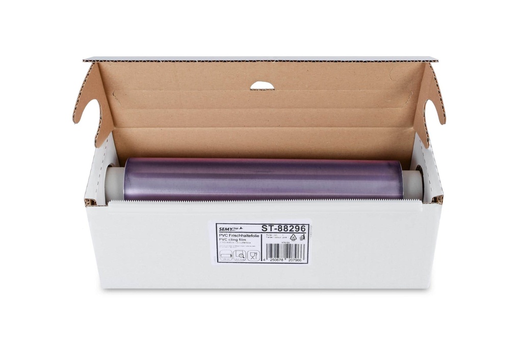 [SemyTop ST-88296] Frischhaltefolie, Cutterbox, 29 cm,  pink, PVC, Semy Top, 6 Boxen im Karton