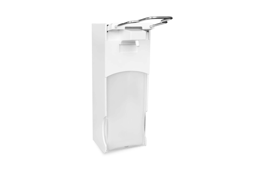 [SemyTop ST-573] Armhebel-Dosierspender, weiss, Kunststoff, für 1.000 ml, nachfüllbar, abschliessbar, 100x280x90 mm, Semy Top, 1 Stück