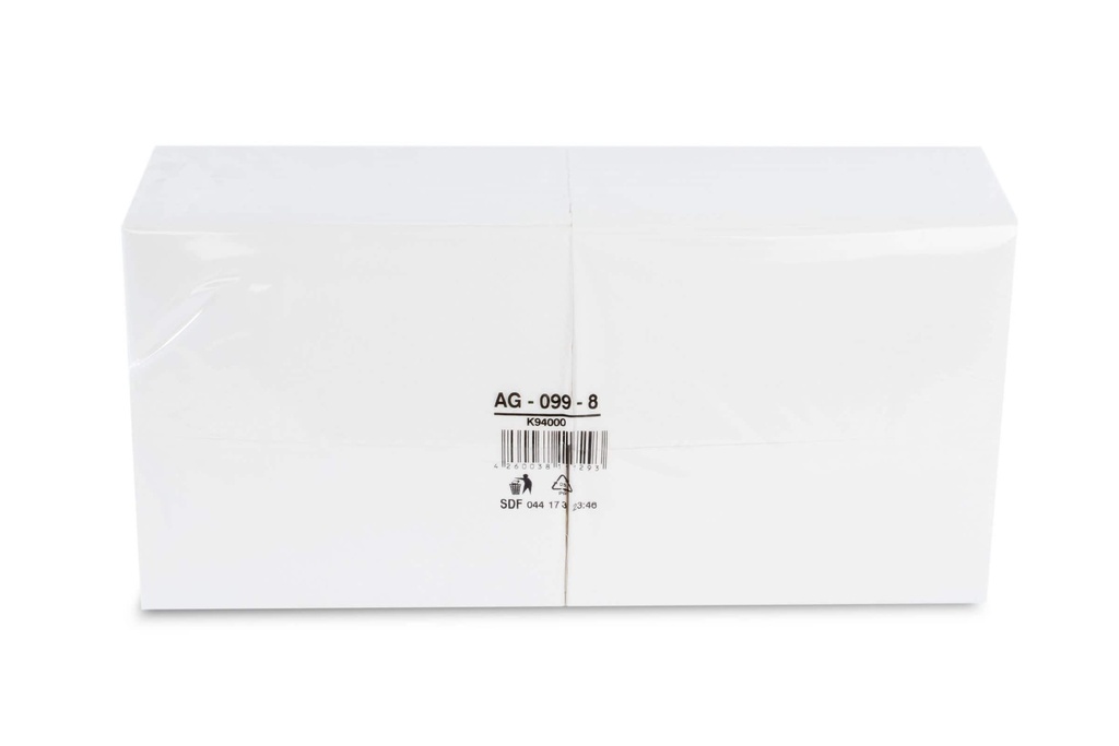 [Funny AG099-8] Tafelservietten, Funny, hochweiss, 33x33 cm, 3-lagig, 1/8 Falz, Buchfalz. 100% Zellstoff, 8 Pack x 200 Stück, 1.600 Stück im Karton