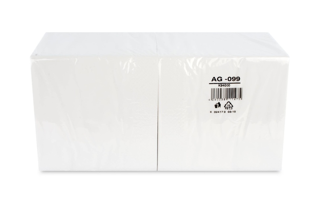 [Funny AG-099] Tafelservietten, Funny, hochweiss, 33x33 cm, 3-lagig, 1/4 Falz, 100% Zellstoff, 6 Pack x 250 Stück, 1.500 Stück im Karton