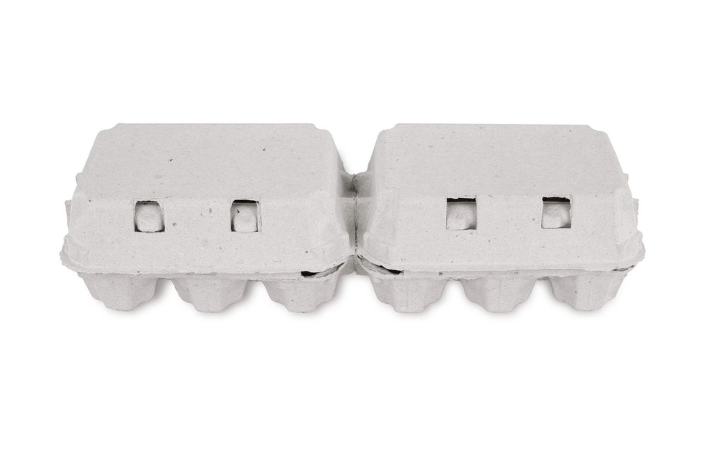 [Funny AG-417] Eierschachtel, 2x6er, weiss, Pappe, Funny, 30,5x25,2x7,1 cm (offen), 130 Stück