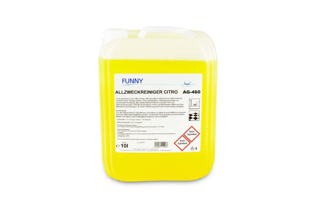 [Funny AG-460] Allzweckreiniger - Citro 10 Liter, Funny, pH-Wert: 10-11, VOC-Gehalt: 0%, 1 Kanister